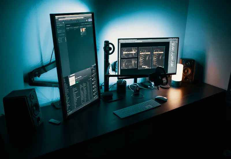 how to set up a vertical monitor